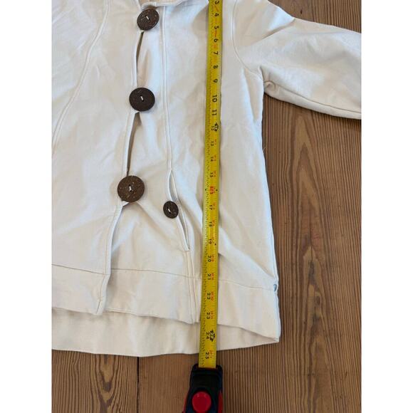 Neon Buddha Ivory Lightweight Jacket Wood Buttons Medium - Picture 6 of 6